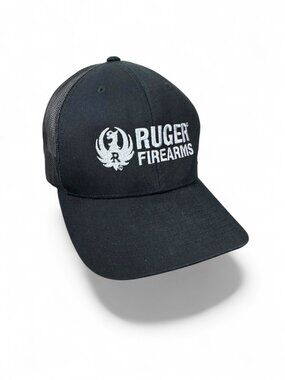 Ruger Firearms Trucker Hat Embroidered Black Adjustable Mesh Snapback Gun Range